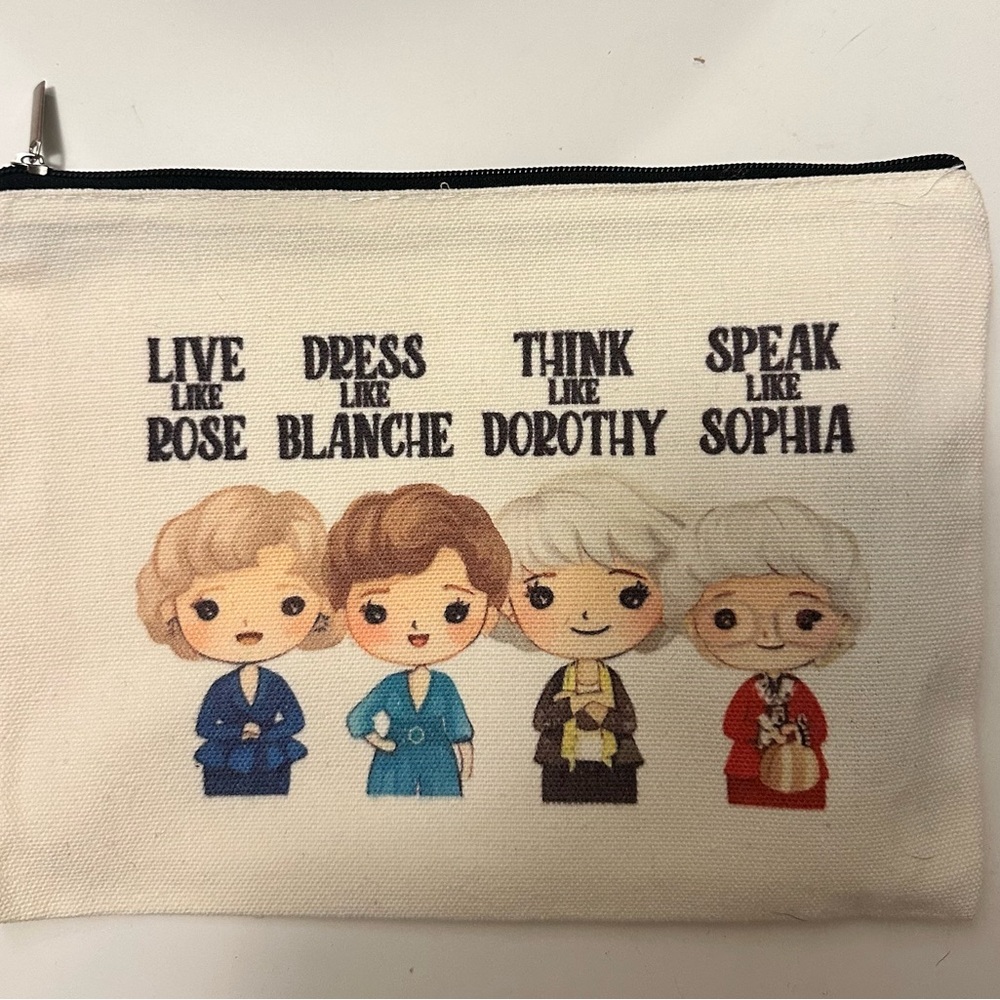Golden Girls Cute Character Canvas Pouch Makeup Bag